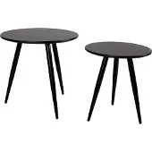 White Label Beistelltischstangen 45/50 cm Stahl dunkelgrau 2-teilig