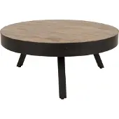 Zilt Suri Couchtisch Rund 70 cm Teakholz Braun