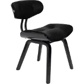 Dutchbone Blackwood Esszimmerstuhl Holz/ Kunstleder Schwarz