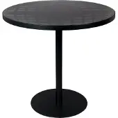 Zuiver Albert Bistro-Tisch Aluminium/Glas Schwarz Ø80x76 cm