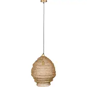 Trendmöbel24 Pendelleuchte Hängelampe LENA L Messing Goldfarben 48x158x158 cm