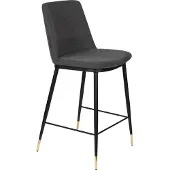 GM Barstuhl Stoff Dunkelgrau - 46x51,50x95cm - Urban/Chic - Giga Meubel