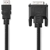 Nedis HDMI -Kabel - HDMI Stecker - DVI-D 24+1-Pin Stecker - 1080p - Vernickelt - 3.00 m - Gerade - PVC - Schwarz - Box