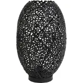 Light & Living - Tischleuchte Sinula - Schwarz - Ø33cm Tischlampe - Nachttischlampe, Wohnzimmer, Schlafzimmer