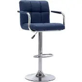 vidaXL Barhocker Blau Stoff