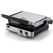 Ariete Grill & Taste, Schwarz, Edelstahl, Rechteckig, Drehregler, 290 x 230 mm, Scharnier, 2000 W