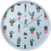 Nextime Cactus, Wand, Quarzuhr, Rund, Mehrfarbig, Kunststoff, Erwachsene