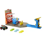 Hot Wheels HFB12 - Hot Wheels - Monster Trucks - Blast Station inkl. Fahrzeug, Spielset
