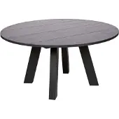Woood Rhonda Esstisch Rund aus Eichenholz, Schwarz, Ø 150 cm