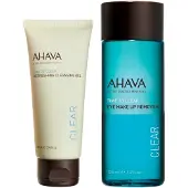 Ahava 225ml Time To Clear Set (Cleansing Gel 100ml + Eye Make Up Remover 125ml)