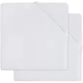 Jollein Spannbettlaken Baumwolle White (2pack)-40 x 80 cm