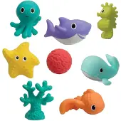 Infantino 8-teiliges Bade-Spielzeugset für Babys und Kinder