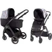Lorelli Kinderwagen 2 in 1 California Babywanne Sportsitz Alurahmen Wickeltasche grau