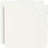 Jollein Spannbettlaken 2er-Pack 60x120, Ivory