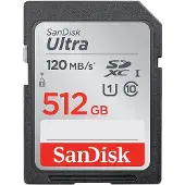 SanDisk Ultrastar SDSDUN4-512G-GN6IN, 512 GB, SDHC, Klasse 10, UHS-I, 120 MB/s, Class 1 (U1)