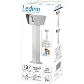 Ledino Steckdosensäule 2er Connect L2, Edelstahl Außen witterungsfest