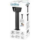 Ledino Steckdosensäule 4er Connect L2A, anthrazit Außenbereich für Garten, Einfahrt