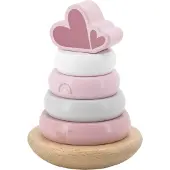 Label Stapelspielzeug Ringe, Rosa, Babyspielzeug