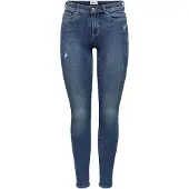 ONLY Skinny-fit-Jeans "ONLWAUW – Skinny-Jeans mit Destroyed-Effekt und Stretch" skinny fit, modisch, Denim, Baumwollmischung