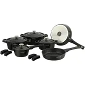 JTI Topfset, Marmor - 14 Teile - Schwarz