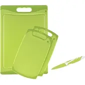 King Schneidebrett-Set 4 Stück + gratis Gemüsemesser 8,5 cm