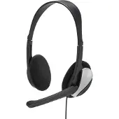 Hama Essential HS 200, Kabelgebunden, Anrufe/Musik, 20 - 20000 Hz, Kopfhörer, Schwarz, Silber