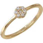Glanzstücke Ring - Sterling Silber Ring Zirkonia - Gr. 56 - in Gold - für Damen