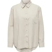 ONLY Longbluse "ONLTOKYO L/S LINEN BLEND SHIRT" mit Leinen