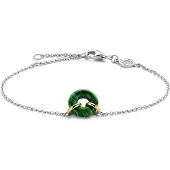 Ti sento Armband mit malachitgrünem Stein 2968MA