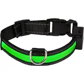 Eyenimal LED-Leuchthalsband - grün - Größe L: 50 - 65 cm Halsumfang, 25 mm breit