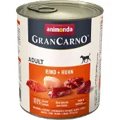 Animonda GranCarno Nassfutter mit Rind und Huhn für adulte Hunde getreidefrei 24x800 g