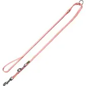 Hunter Verstellbare Führleine Tripoli reflektierend hellrosa 10 mm / 200 cm