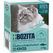 Bozita mit Schellfisch Stückchen in Geleé Nassfutter Katze