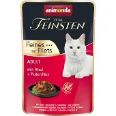 Animonda Vom Feinsten Fines mit Filets Nassfutter mit Wild und Putenfilet für adulte Katzen 12x85g
