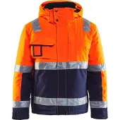 Blakläder Warnschutz Winterjacke, orange / marineblau, Unisex-Grösse: XL