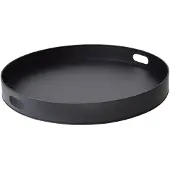Loft42 | Tablett Romy Schwarz Metall 40x40x7 cm | NADUVI
