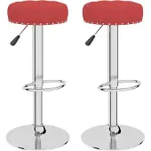 vidaXL Barhocker 2 Stk. Weinrot Stoff