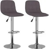 vidaXL Barhocker 2 Stk. Taupe Stoff
