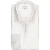 Seidensticker Businesshemd "Schwarze Rose", Herren, Gr. XXL (46), normale Ärmellängen, weiß, 100% Baumwolle, unifarben, tailored fit, 2-Knopf-Manschette, Hemden Businesshemd, Shaped 1/1 Kentkragen Uni