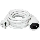 Perel VERLÄNGERUNGSKABEL - 3 m - WEIss - 3G1.5 - STECKER-TYP E (FRANZÖSISCHES SYSTEM)
