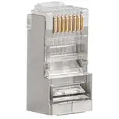 Lanberg PLS-5000, RJ-45, Edelstahl, Transparent, Cat5e, F/UTP (FTP), 100 Stück(e), Polybag