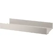 String - Metallboden mit hoher Kante, 58 x 20 cm, beige