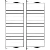 String - Wandleiter für Regal 75 x 30 cm (2er-Set), schwarz