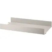 String System Regalboden Metall hohe Kante Beige 58/7/30