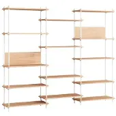 MOEBE S.200.3.A Regalsystem Eiche/Weiß