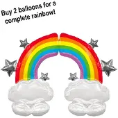 Amscan AirLoonz Luftballon Regenbogen - leer