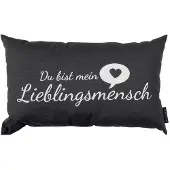 Magma Dekokissen Lieblingsmensch anthrazit 30x50 cm - grau