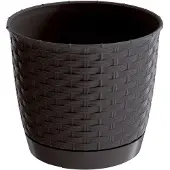 Prosperplast - RATOLLA ROUND 1,2L Blumentopf - 14,5x14,5x12,7cm in dunklem Ocker farbe
