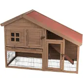 Trixie Small Animal Hutch with Enclosure, Haus, Zwergkaninchen, Holz, Holz, Papier, 2 Tür(en)
