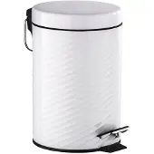 Wenko Tret Abfall Eimer SPIRO Müll Papier Korb Trenner 3 L Weiß Bad WC Büro weiß